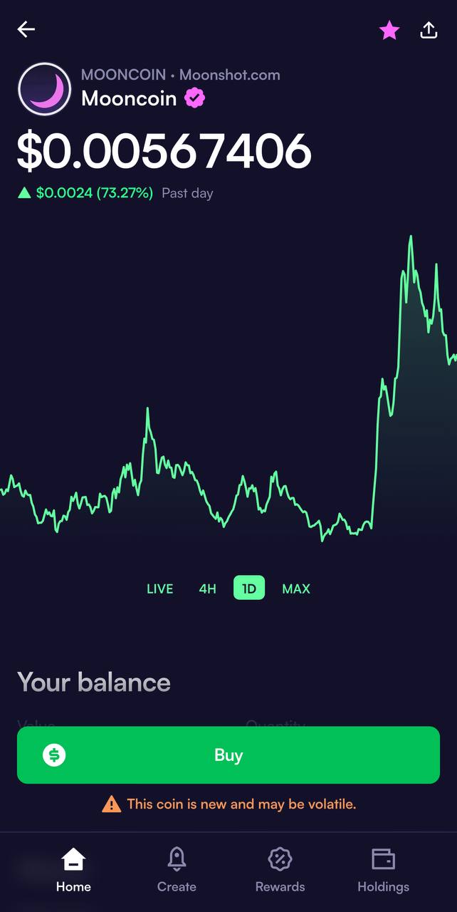 MOONCOIN on Moonshot App